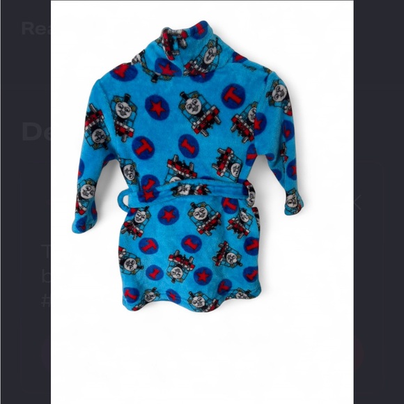 Thomas & Friends Blue Train Print Robe - Picture 3 of 5